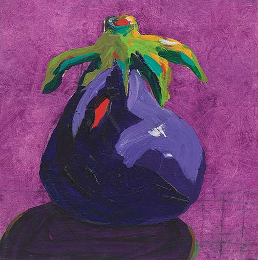 Purple Eggplant II (Eggplant on Purple)