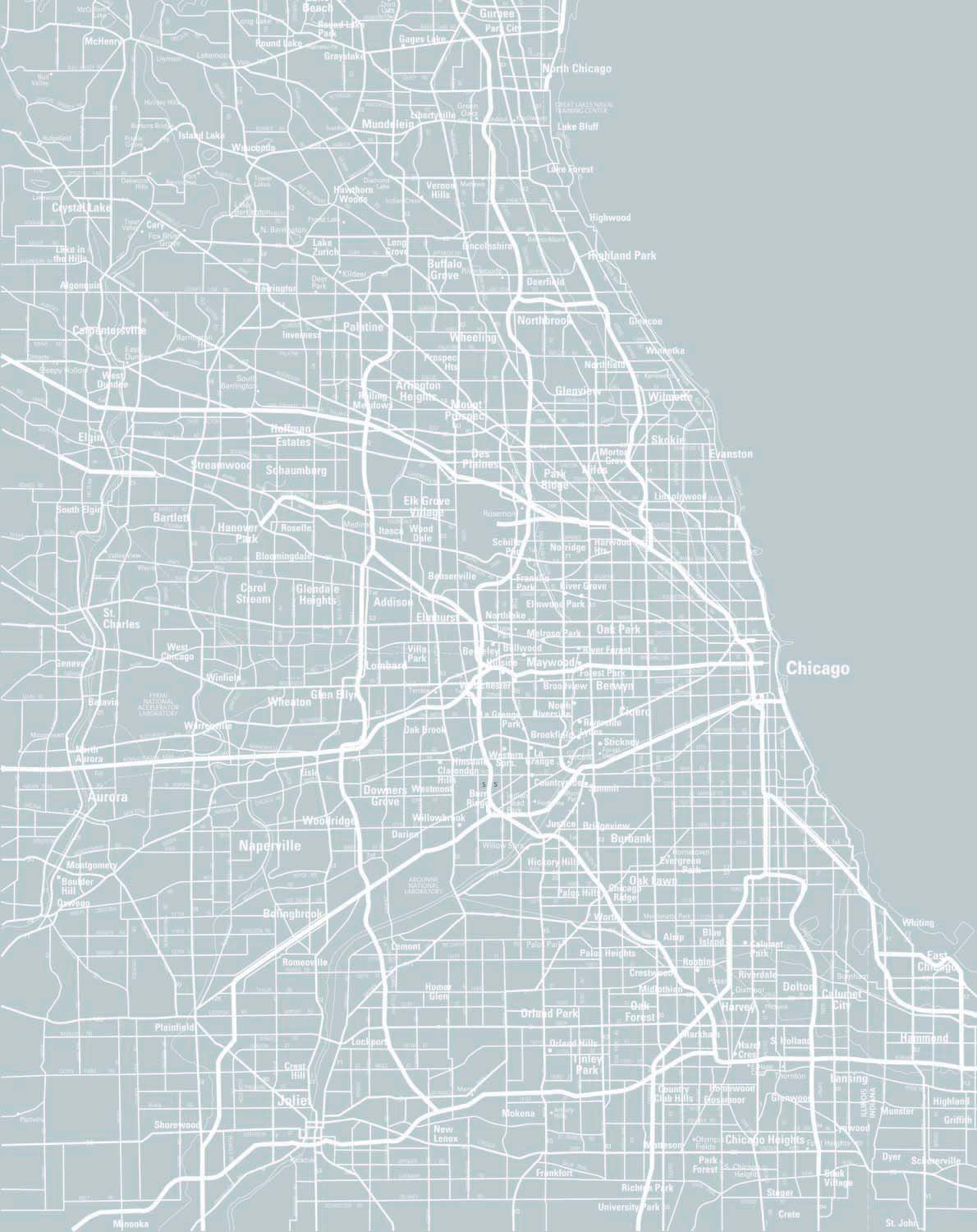 Colorful abstract Chicago Ferris wheel illustration merging vibrant wheel design with a detailed map of the city and Lake Michigan in playful style.