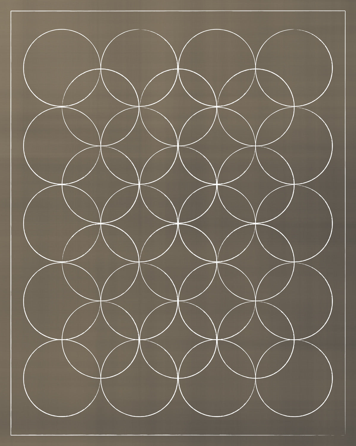 Simple piece with light patterns against a brown background. This piece is a part of a series of six, Vintage Graphic I, II, III, IV, V, and VI.