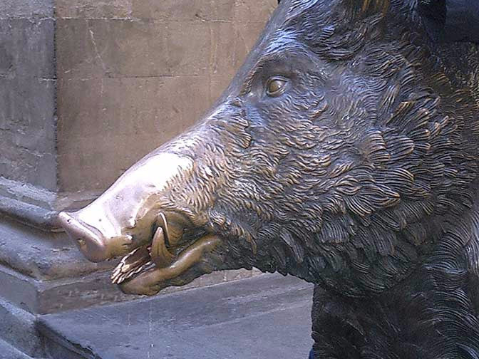 Classical bronze boar sculpture with polished surface, fine detailing, and mythic symbolism representing strength, luck, and timeless craftsmanship