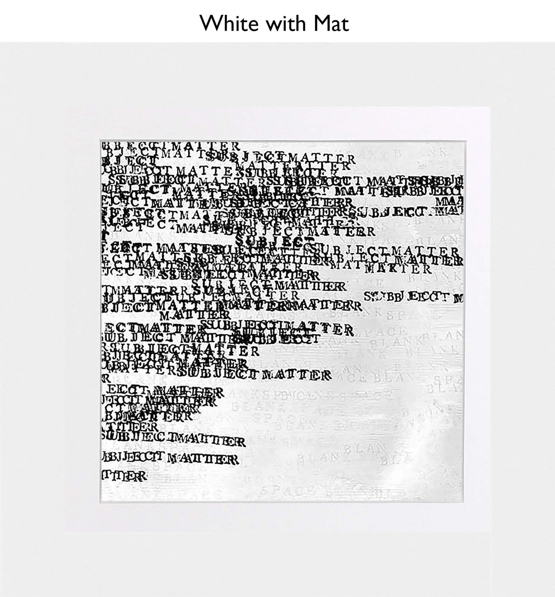 White With Mat
