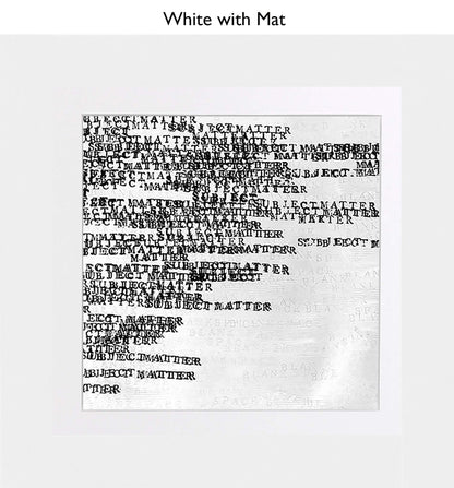 White With Mat